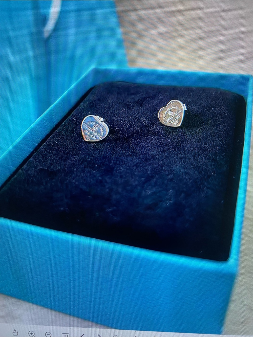 Silver Heart Stud Earrings - Branded Design